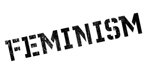 Feminism rubber stamp. Grunge design with dust scratches. Effects can be easily removed for a clean, crisp look. Color is easily changed.