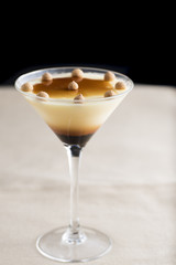 closeup of a delicious Creme caramel with caramel topping