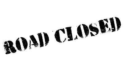 Road Closed rubber stamp