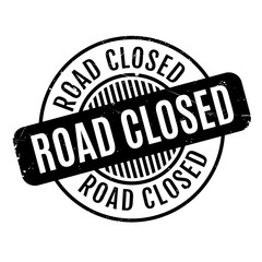 Road Closed rubber stamp
