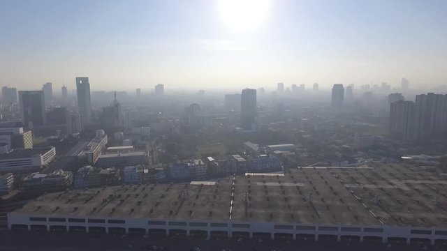 Bangkok City Thailand Aerial Drone  Clip