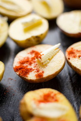 Potatoes with butter and ground red pepper