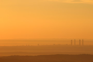 Amanecer cuatro torres Madrid