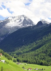 View of Mount Colllalto (Hochgall) from Rein in Taufers.