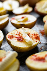 Potatoes with butter and ground red pepper
