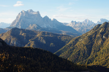 Obraz premium View of Mt. Pelmo in autumn colours.