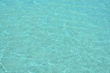 Blue sea water with sun reflections. Beautiful background