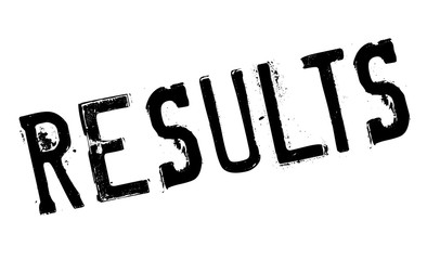 Results stamp rubber grunge