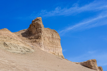 Fototapeta na wymiar Crusted sand dunes on Maranjab Desert in Iran