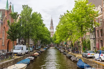 Zelfklevend Fotobehang Canal in Amsterdam © Sergii Figurnyi