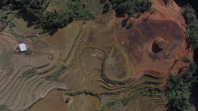 Sa Pa Lao Cai Vietnam Aerial Drone Clip