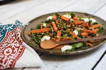 Mung Bean and carrot salad 