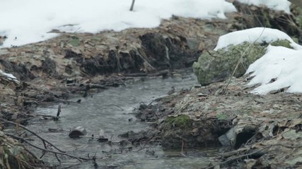 Spring has come and melted away roads, flooded by melt water