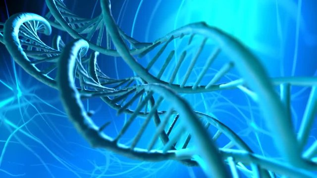 3d render of dna structure, abstract background