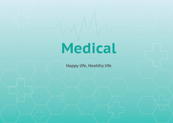 infographic medical background in green colour