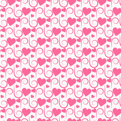 Gift Wrapping Paper. Abstract background with hearts.  illustration