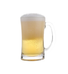 glass of beer isolated on white background