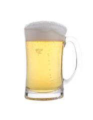glass of beer isolated on white background