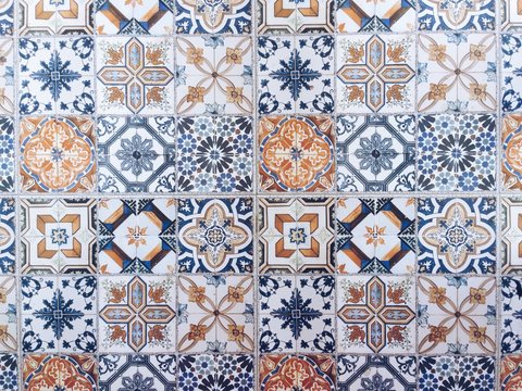 Beautiful old ceramic tiles pattern