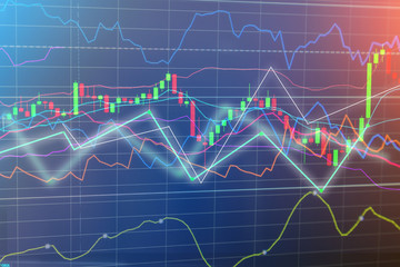 Candle stick graph chart of stock market investment tradin busin