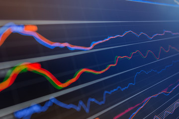 Candle stick graph chart of stock market investment tradin busin