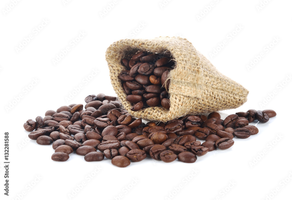 Wall mural Coffee bean isolated on white background