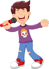 funny man cartoon singing