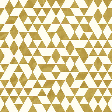 Seamless Golden Pattern of geometric shapes
