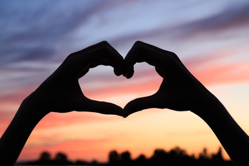 Hands heart shape