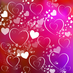 Love Romance Hearts Valentine Background gradient with heart bokeh