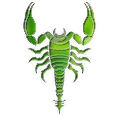 Bright scorpion, zodiac Scorpio sign