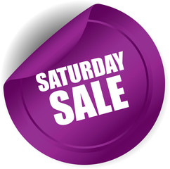 Saturday sale Round Stickers.