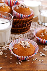 Homemade muffins oat flour