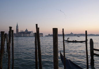 Fototapeta premium Venice grand canal at sunset