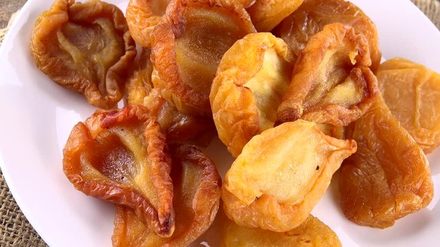 Rotating Dried Pears (seamless loopable; 4K footage)