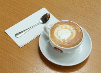 Cup of latte coffee