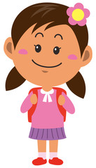 女子小学生のイメージイラスト