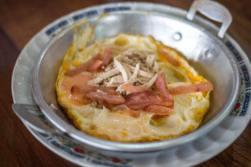 Thai or Vietnam food style of breakfast, Egg Pan
