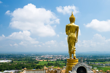 big standing golden Buddha statue