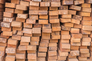 Firewood stacked up in a pile for kindle