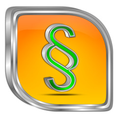 Law paragraph button - 3D illustration