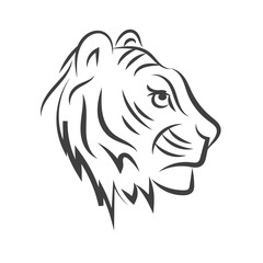 Tiger icon ilogo solated on a white background animal eps 10