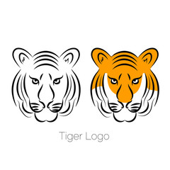 Tiger icon isolated on a white background logo template tattoo d