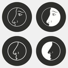 Nose icon set.