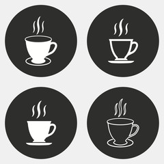 Coffee cup icon set.
