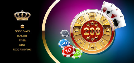 Vector golden vip ticket for luxury casino event