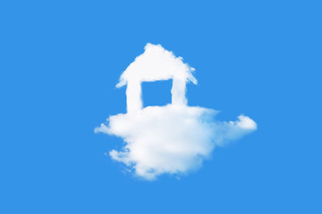house cloud in blue sky