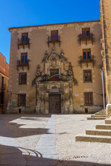 Naklejka premium Typical streets and buildings of the famous city of Cuenca, Spain