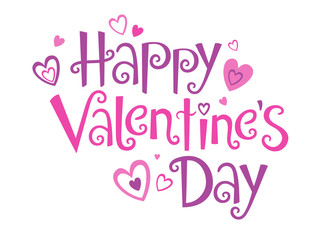 HAPPY VALENTINE’S DAY Banner in Festive Tree font