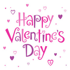 HAPPY VALENTINE’S DAY Card in Festive Tree font